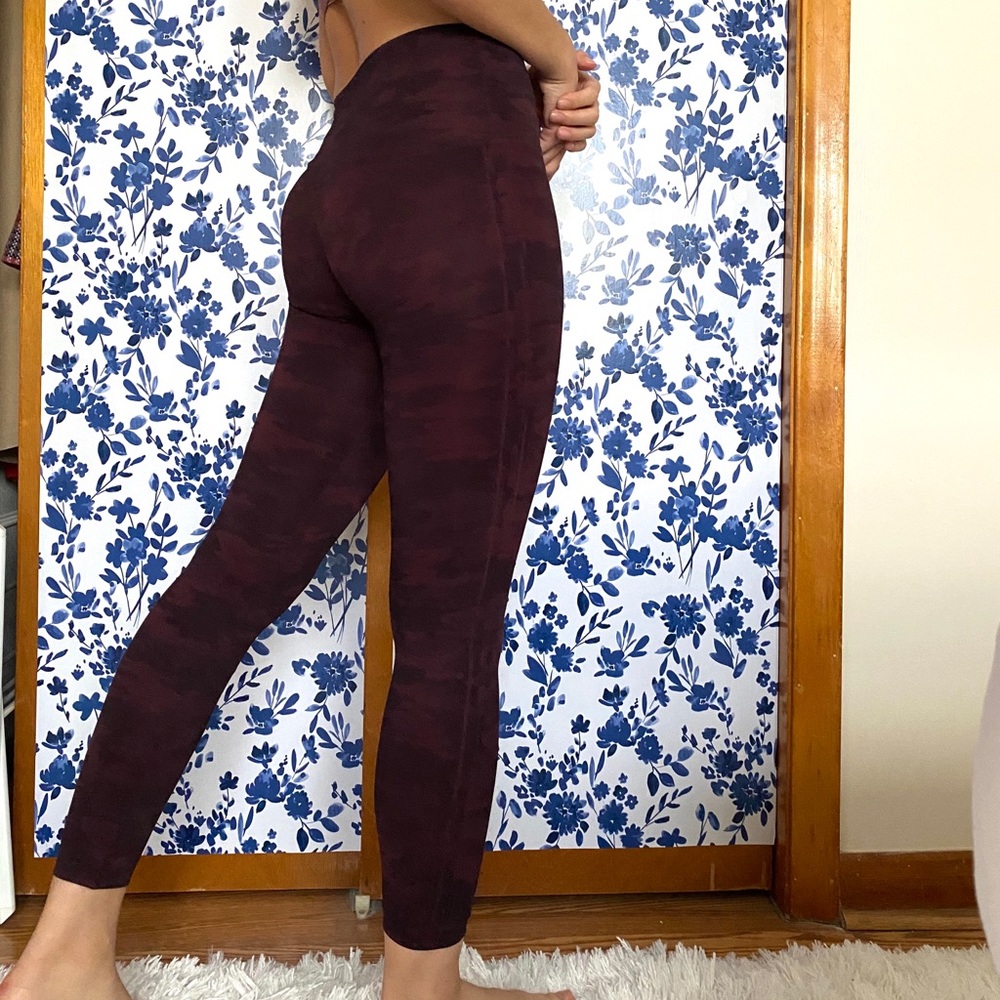 Spanx Seamless Maroon Camo Legging